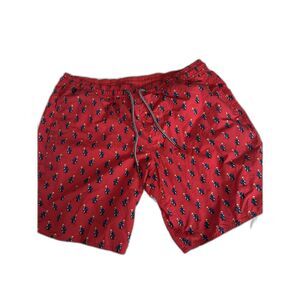 Men's Intimissimi M Red Swim trunks with Penguins